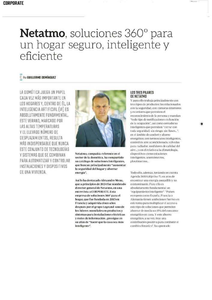 Netatmo en la Revista Corporate Titular Acción Villarrazo_page 2