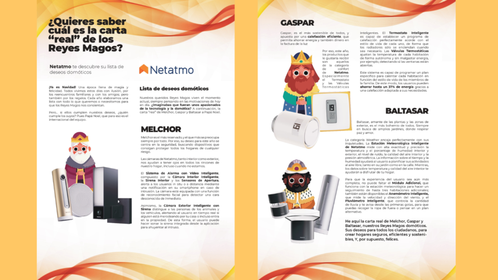 Ejemplo Redacción de Contenidos Newsletter de Villarrazo carta a los Reyes Magos Cliente Netatmo