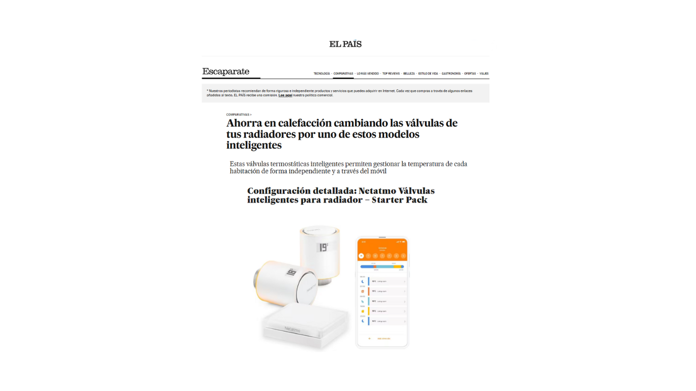 Acción Villarrazo cliente netatmo en periodico El Pais